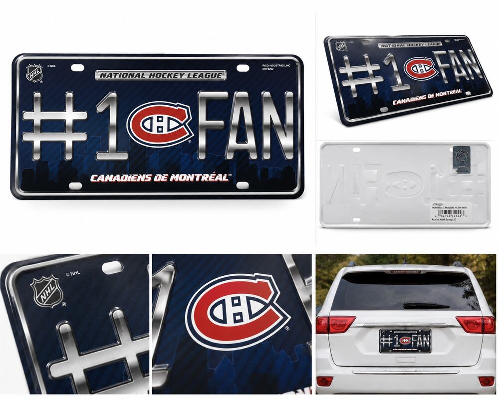Montreal Canadiens #1 Fan NHL Metal License Plate – Officially Licensed